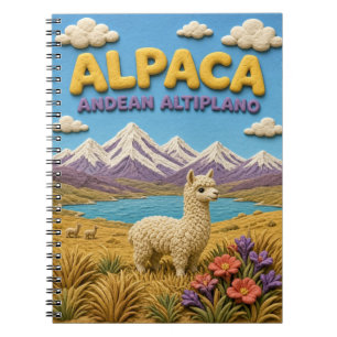 Alpaca Andean Altiplano Modern KlayKoo Notebook