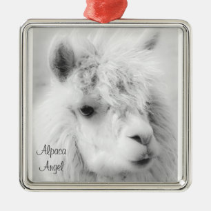 Alpaca Angel White Alpaca Angel Ornament