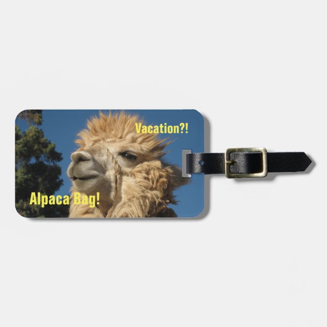 Alpaca Bag Luggage Tag (Front Horizontal)