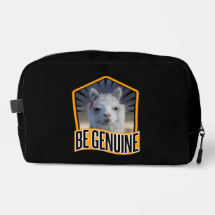 Alpaca Be Genuine Quote - Llama Lover Dopp Kit
