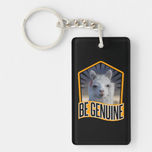 Alpaca Be Genuine Quote - Llama Lover Key Ring