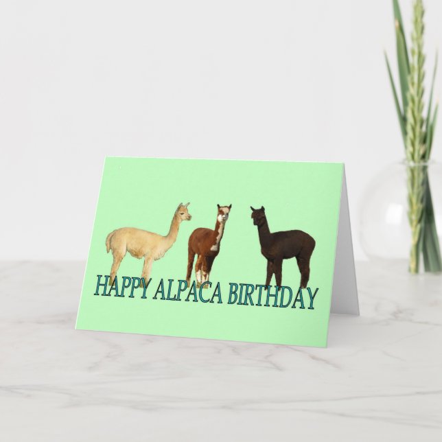Alpaca Birthday Card (Front)