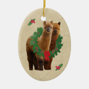 Alpaca Christmas Ornament