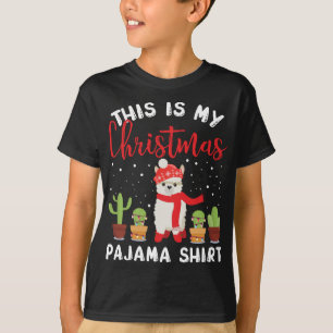 Alpaca Christmas Pajama Gift Pyjamas Xmas Fa La La T-Shirt