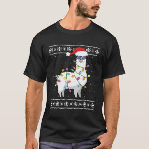 Alpaca Christmas Tree Shirt Funny Ugly Christmas S