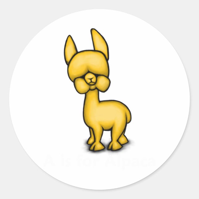 Alpaca Classic Round Sticker (Front)