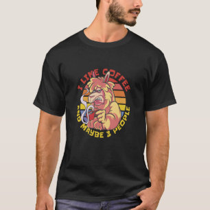 Alpaca Coffee Drinking Alpaca Drink Coffee Caffein T-Shirt
