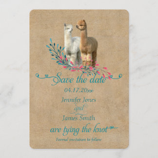 Alpaca Country Save the Date Invitations