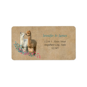 Alpaca Country Wedding Address Return Labels