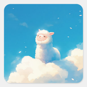 Alpaca Dreamland Square Sticker