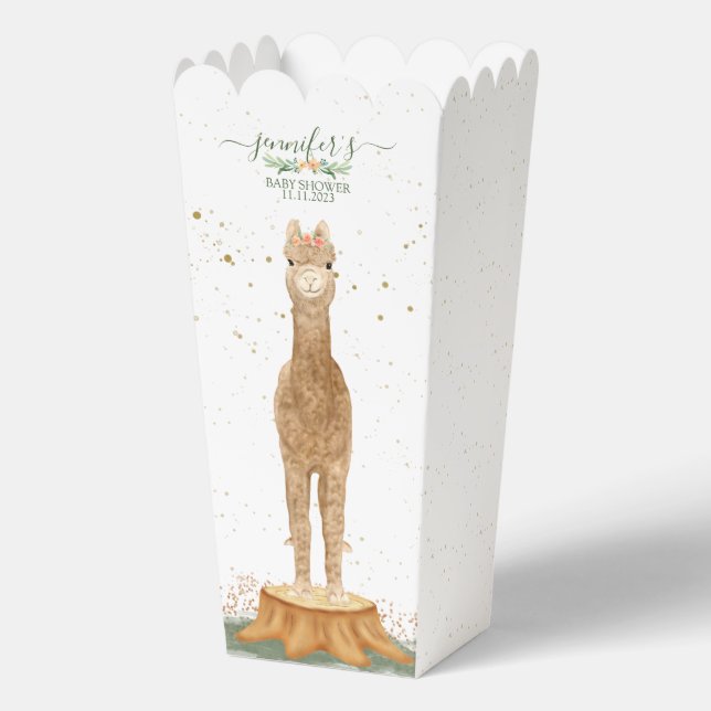 Alpaca Farm Baby Shower Favour Box (Back)