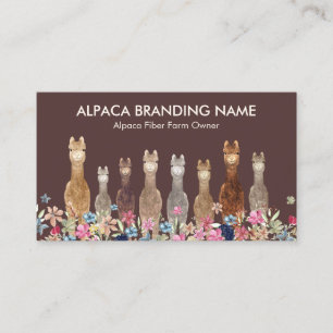 Alpaca Fibre Farm Owner Business Card