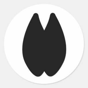 Alpaca Footprint Classic Round Sticker