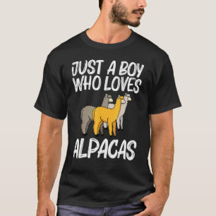 Alpaca For Boys Kids Camelid Mammal Animal T-Shirt