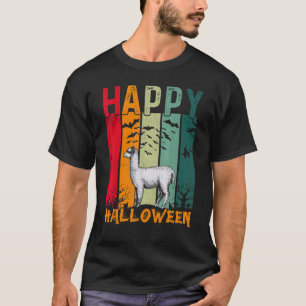 Alpaca   Girls Boys Retro Style Halloween Dinner P T-Shirt