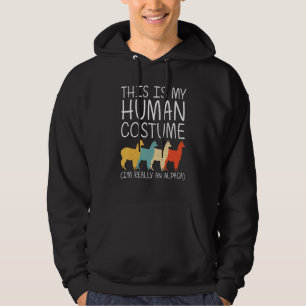 Alpaca Halloween Human Costume Vicuna Llama Easy D Hoodie