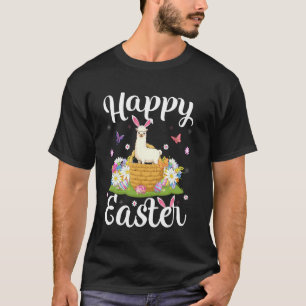 Alpaca Happy Easter Egg Hunt Bunny Ear Alpaca East T-Shirt