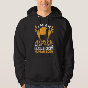 Alpaca Human Body South America Wild Animal Llama Hoodie