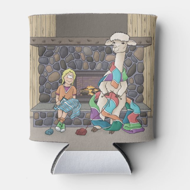 Alpaca Knitting Can Cooler (Front)