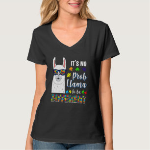 alpaca llama animal autism awareness T-Shirt