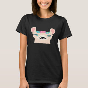 Alpaca Llama Floral Lover Cute Mama Women Girls T-Shirt