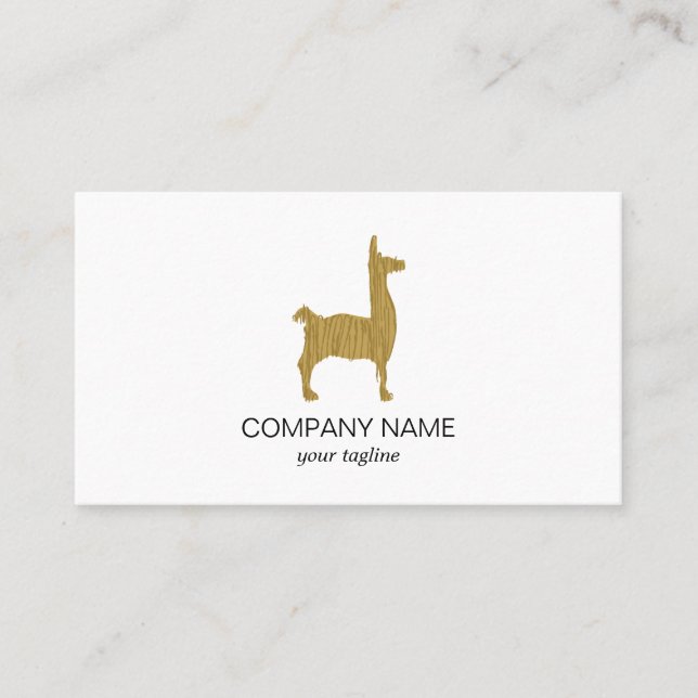 Alpaca LLama   Modern Cute Animal Business Card (Front)
