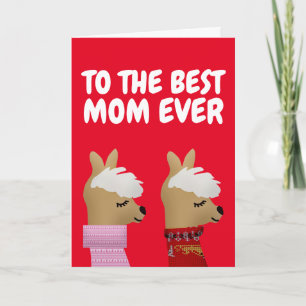 ALPACA LLAMA MOTHER'S DAY CARD