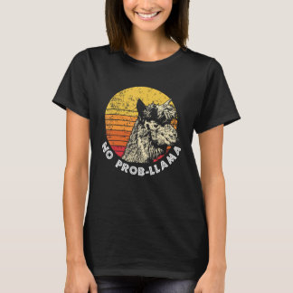 Alpaca Llama Retro No Prob Llama Tee