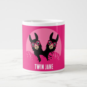 Alpaca llama Twins Large Coffee Mug
