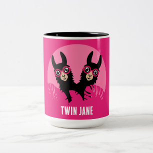 Alpaca llama Twins Two-Tone Coffee Mug