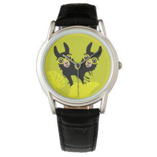 Alpaca llama Twins Watch
