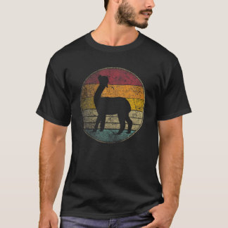 Alpaca Llama Vintage Distressed Retro Silhouette 7 T-Shirt