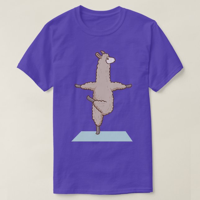 Alpaca Llama Yoga Sport Funny Gymnastics Gymnastic T-Shirt (Design Front)