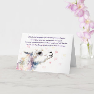 Alpaca Loss Sympathy with a Spiritual Poem Card