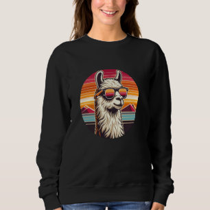 Alpaca Lover Llama Vintage Design with Camel Cute Sweatshirt