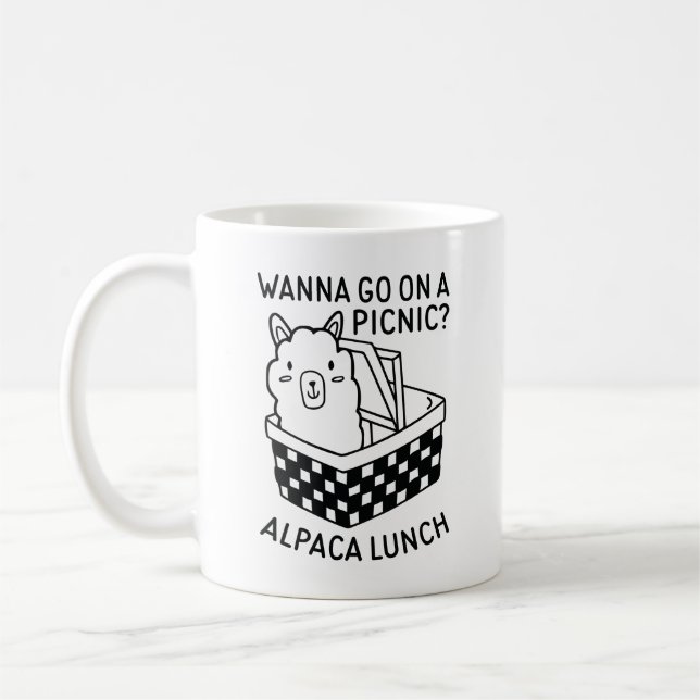 Alpaca Lunch Coffee Mug (Left)