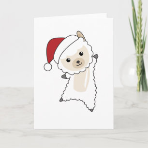 Alpaca Merry Christmas Winter Animals Alpacas Card