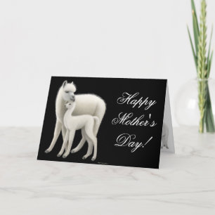 Alpaca Mom Happy Mothers Day Card