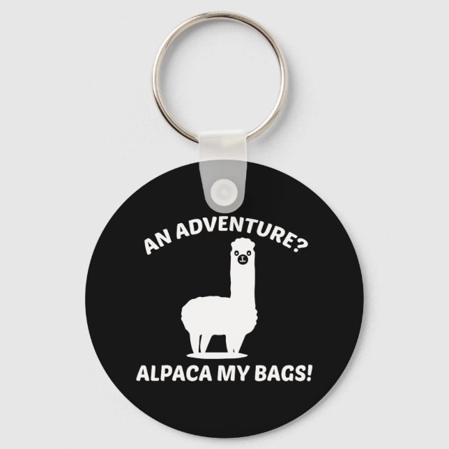 Alpaca My Bags Key Ring (Front)