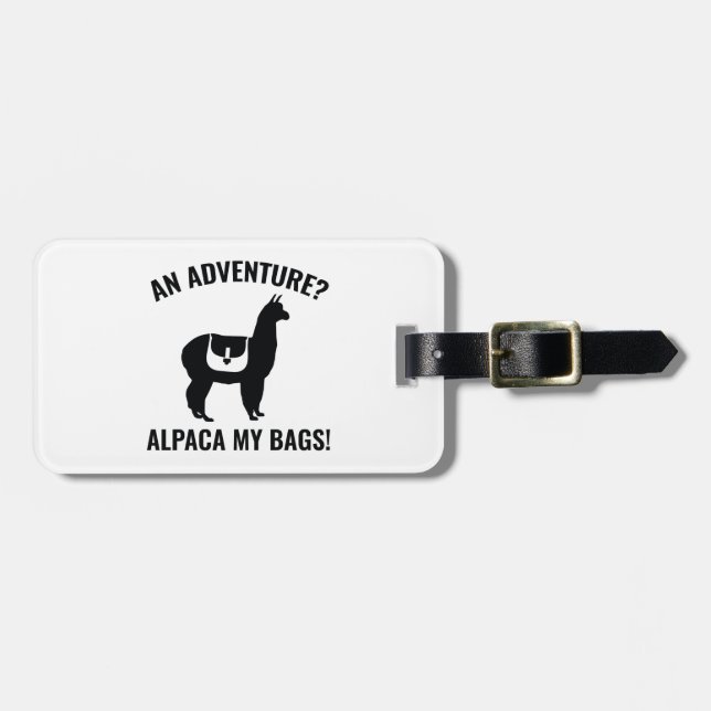 Alpaca My Bags Luggage Tag (Front Horizontal)