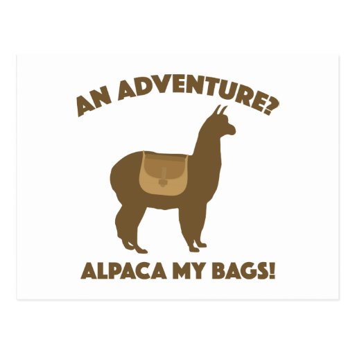 Image of Alpaca My Bags Postcard