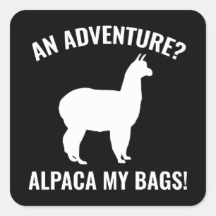 Alpaca My Bags Square Sticker