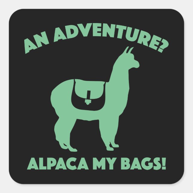 Alpaca My Bags Square Sticker (Front)