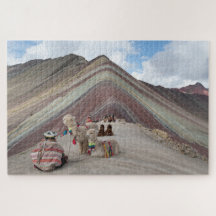 Alpaca on rainbow mountain, Peru