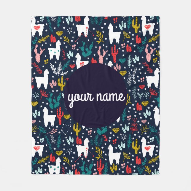 Alpaca Personalised Blanket (Front)