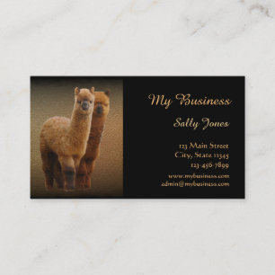 Alpaca Pet Care Business Cards Double-Sided
