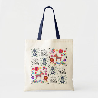 Alpaca Pinata With Blue House and Flowers Budget  Tote Bag