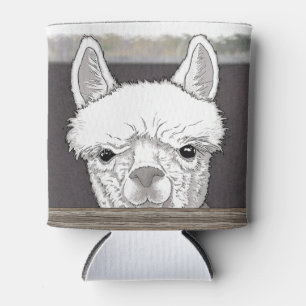 Alpaca Portrait Can Cooler