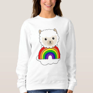 Alpaca Rainbow Sweet Animals Colourful Sweet Sweatshirt