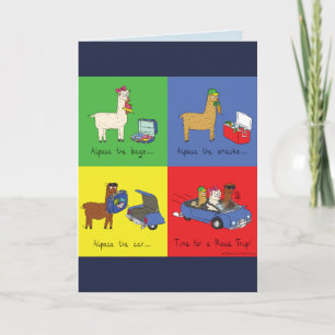 Alpaca Roadtrip Greeting Card